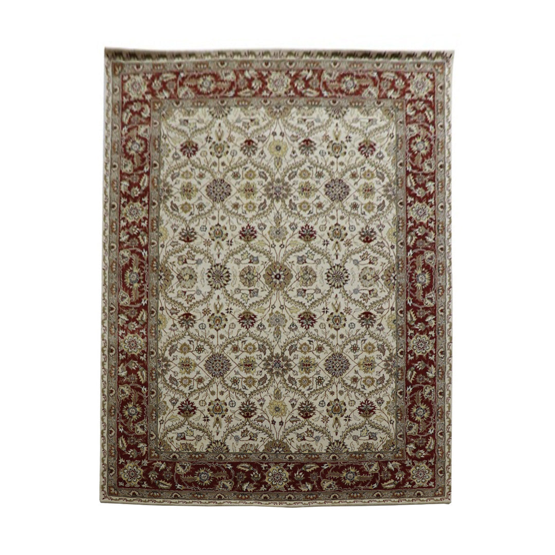 Harmonize - Handtufted Traditional Ivory & Red Colour Wool Rug