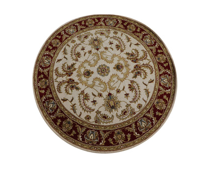 Harmonize - Handtufted Traditional Ivory & Rust Colour Wool Rug