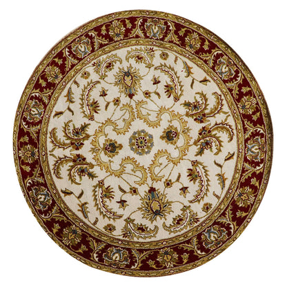 Harmonize - Handtufted Traditional Ivory & Rust Colour Wool Rug