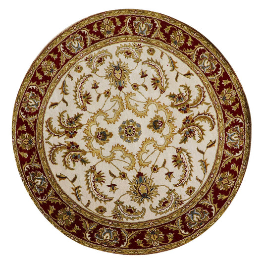 Harmonize - Handtufted Traditional Ivory & Rust Colour Wool Rug