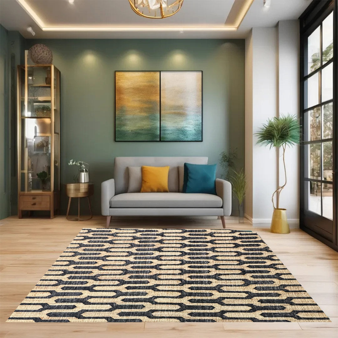 Earthy Elegance  Handknotted Jute Rug