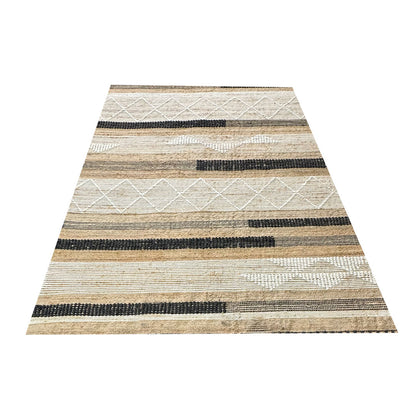 Earthy Elegance  Handknotted Jute & Wool Rug