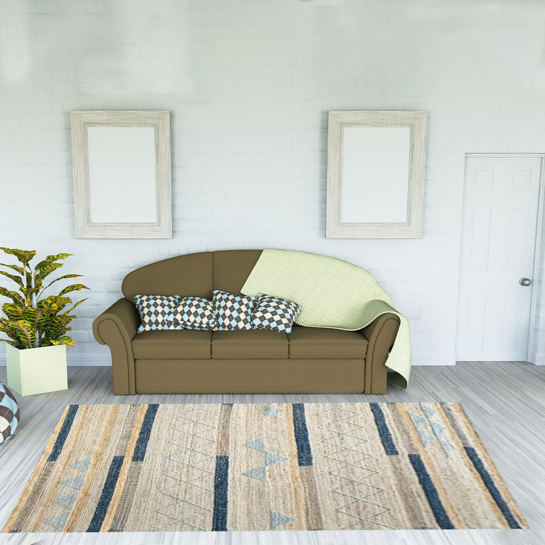 Earthy Elegance  Handknotted Jute & Wool Rug