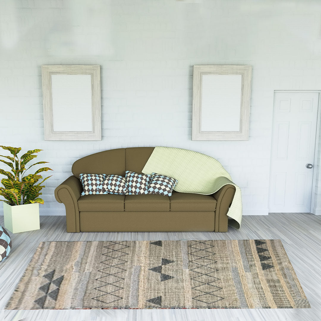 Earthy Elegance  Handknotted Jute & Wool Rug