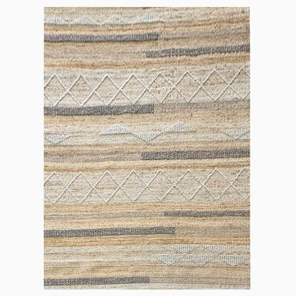 Earthy Elegance  Handknotted Jute & Wool Rug