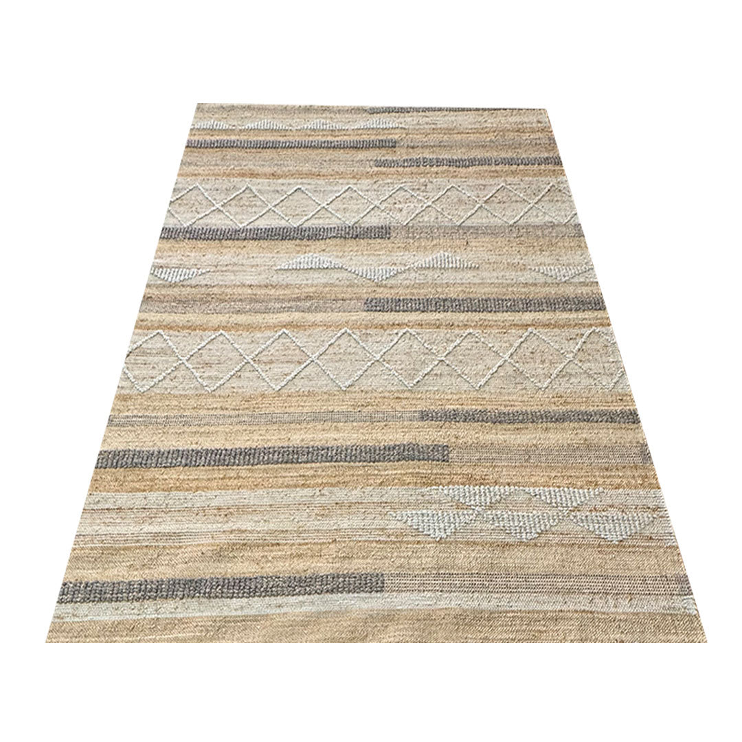 Earthy Elegance  Handknotted Jute & Wool Rug