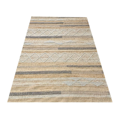 Earthy Elegance  Handknotted Jute & Wool Rug