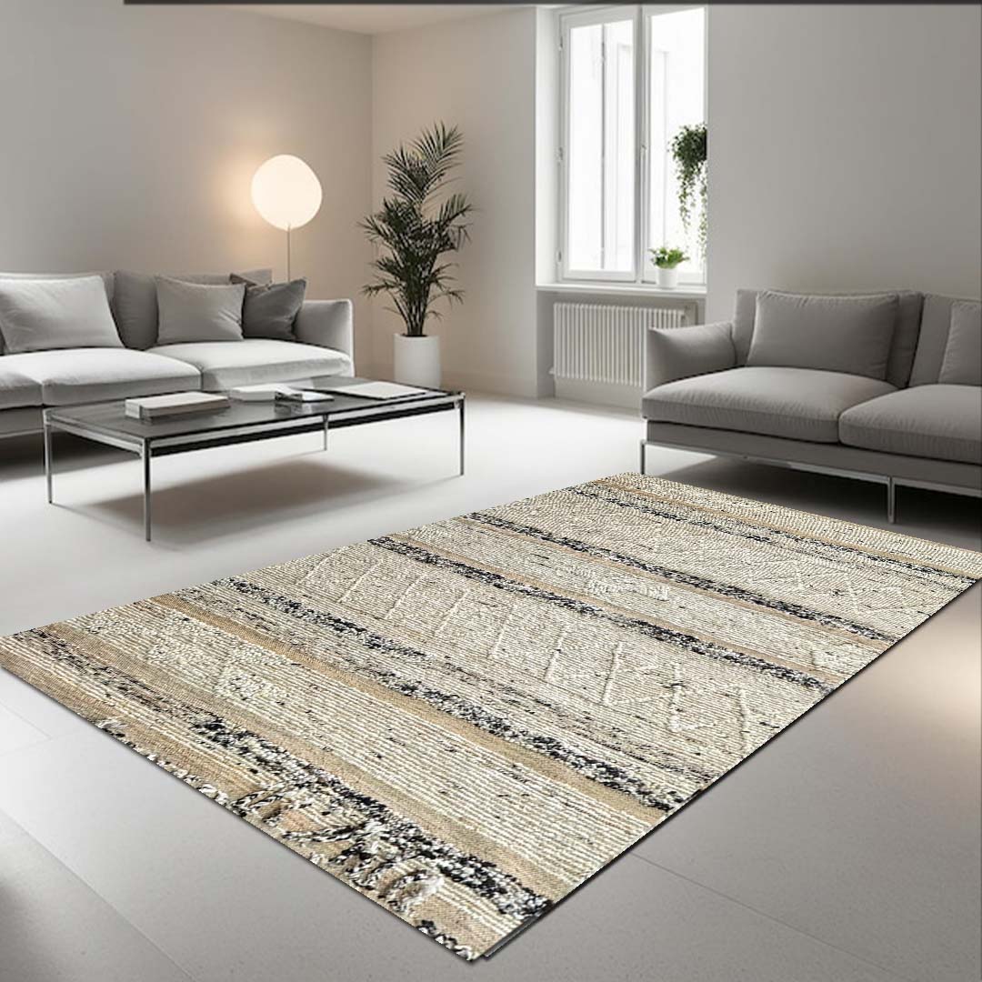 Earthy Elegance  Handknotted Jute & Wool Rug