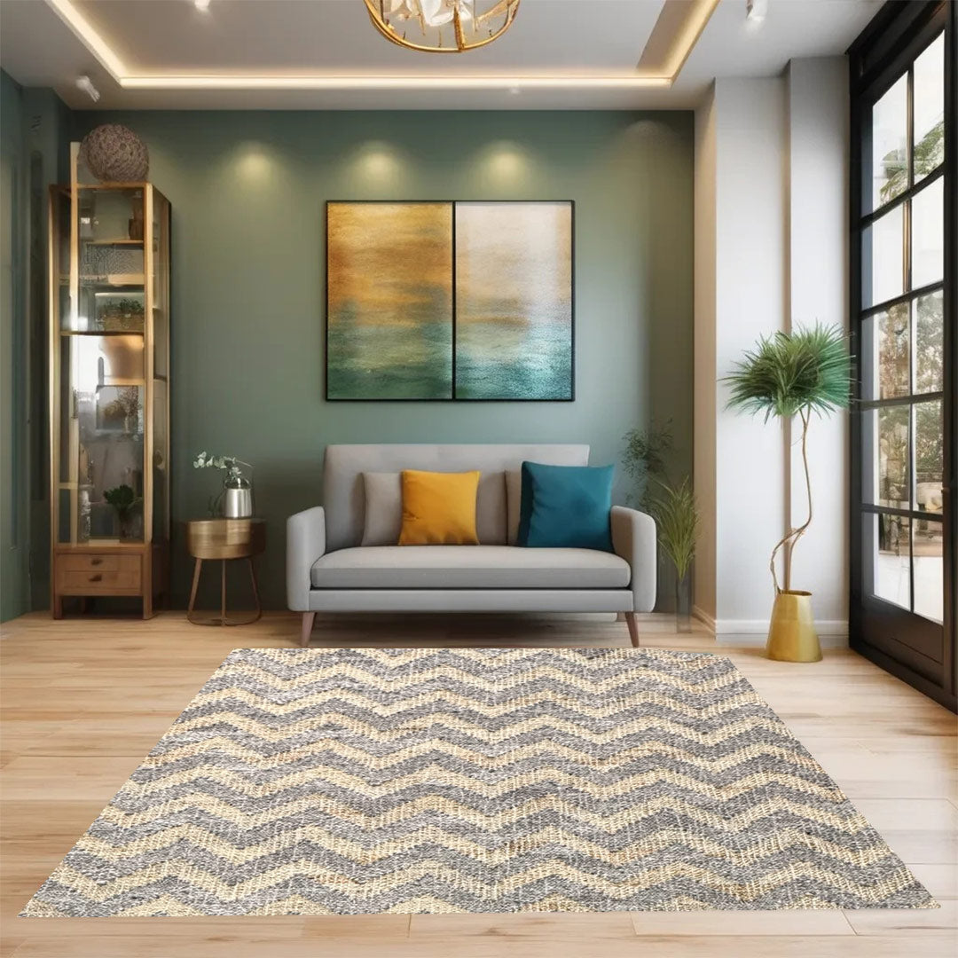 Earthy Elegance  Handknotted Jute Rug
