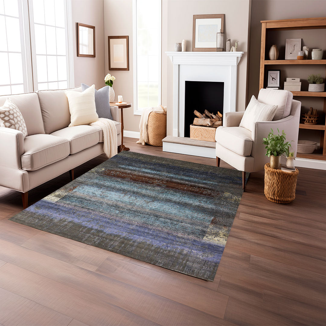 Artisan Weaves Handknotted Handspun Wool/Viscose